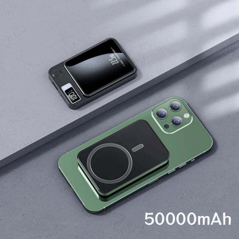 Bancă de alimentare wireless rapidă portabilă 50000mAh pentru iPhone 12/13/14 Pro Max - Venduqo