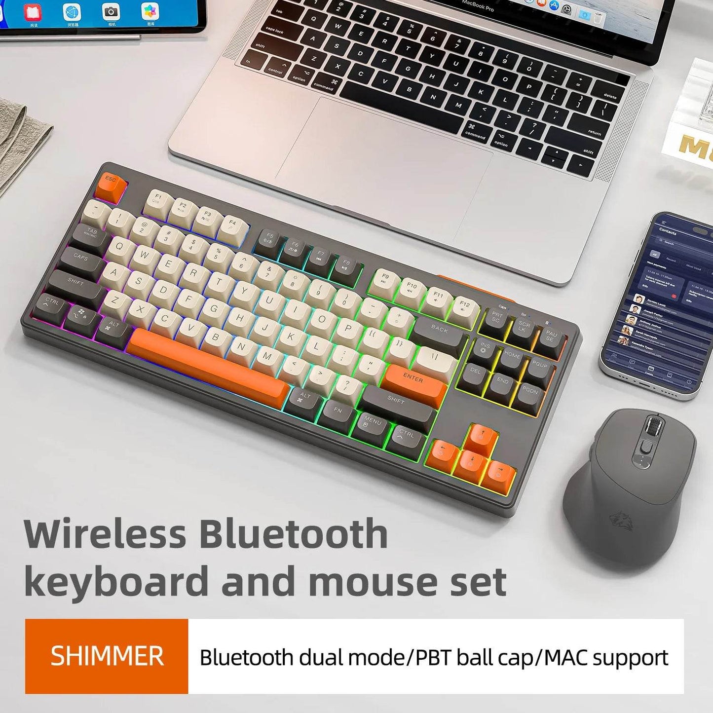 M87 Tastatură Wireless cu 87 Taste, Bluetooth și RGB - Venduqo