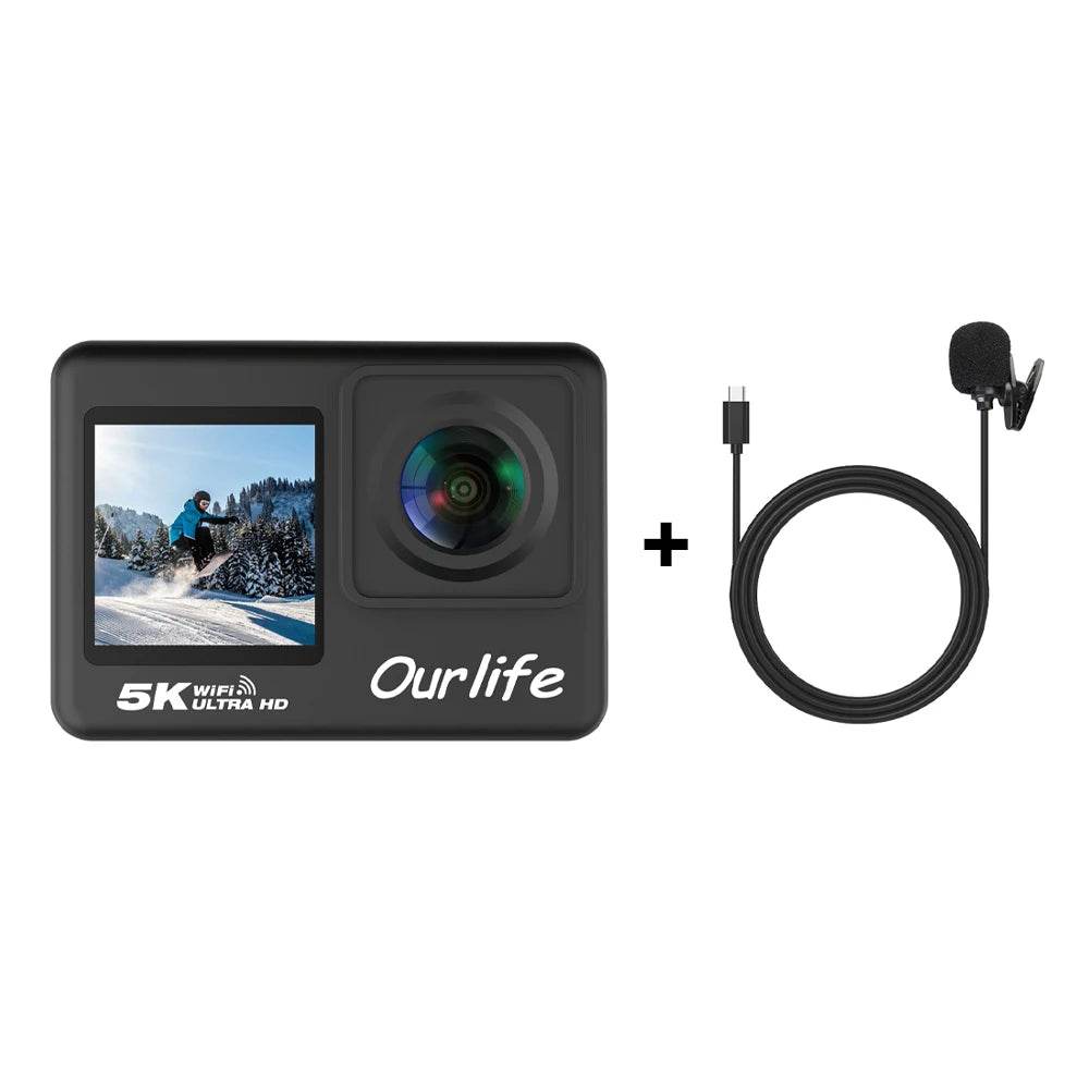 Camera de Acțiune Ourlife MTR60 5K cu Ecran Tactil și WiFi - Venduqo