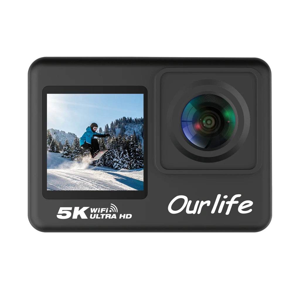 Camera de Acțiune Ourlife MTR60 5K cu Ecran Tactil și WiFi - Venduqo