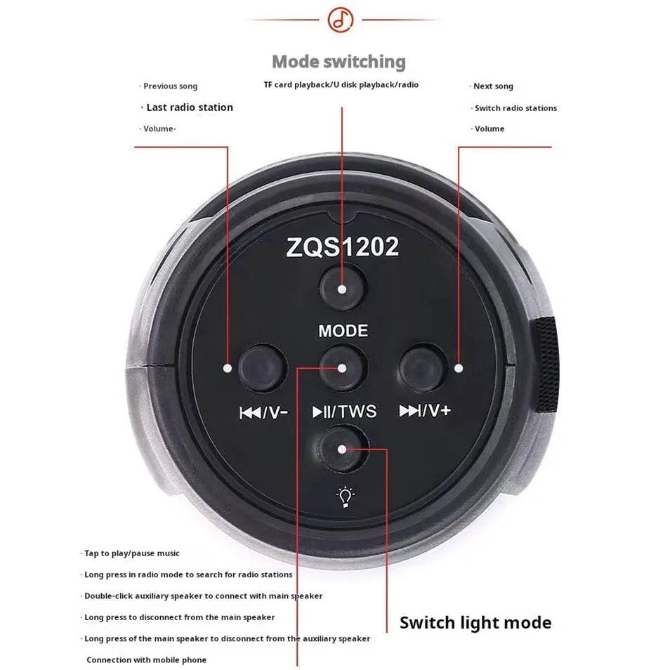 XIAOMI Box Portabil Bluetooth 360° cu Iluminare Colorată - Venduqo