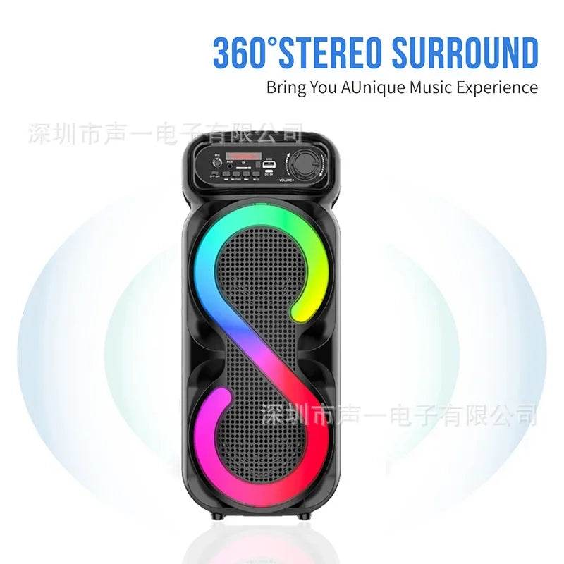 Box Portabilă Bluetooth 80W cu Subwoofer și Microfon - Venduqo