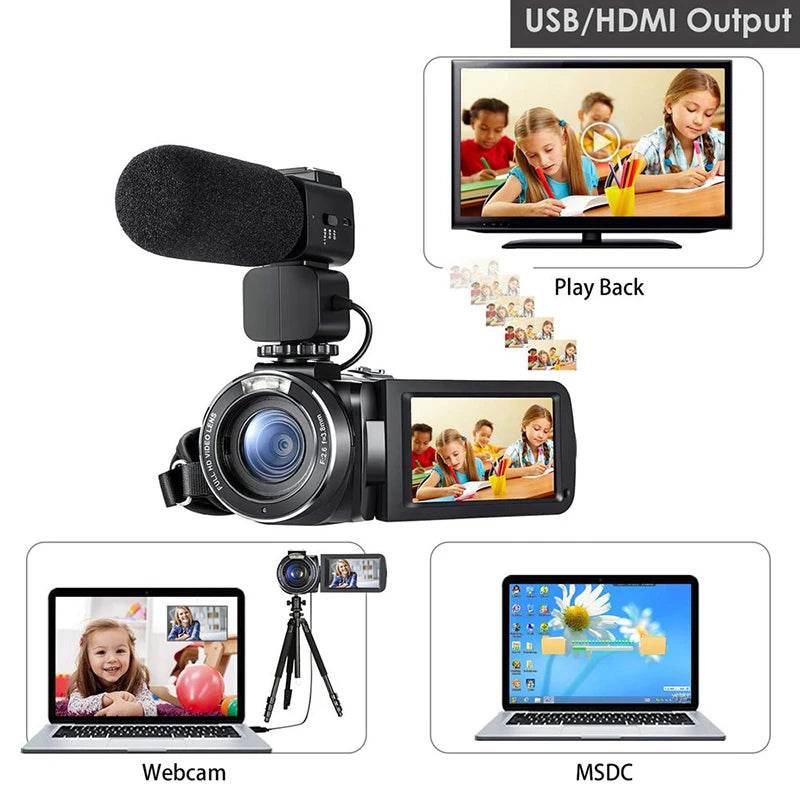 Cameră Digitală Ordro Z20 cu Viziune Night Vision 1080P - Venduqo