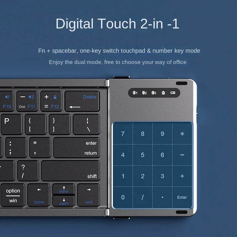 Set Tastatură Portabilă Wireless cu Touchpad pentru Mobil și Tabletă - Venduqo