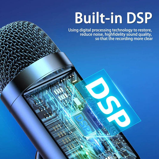 Microfon USB Gaming cu Cancelare de Zgomot pentru Streaming - Venduqo