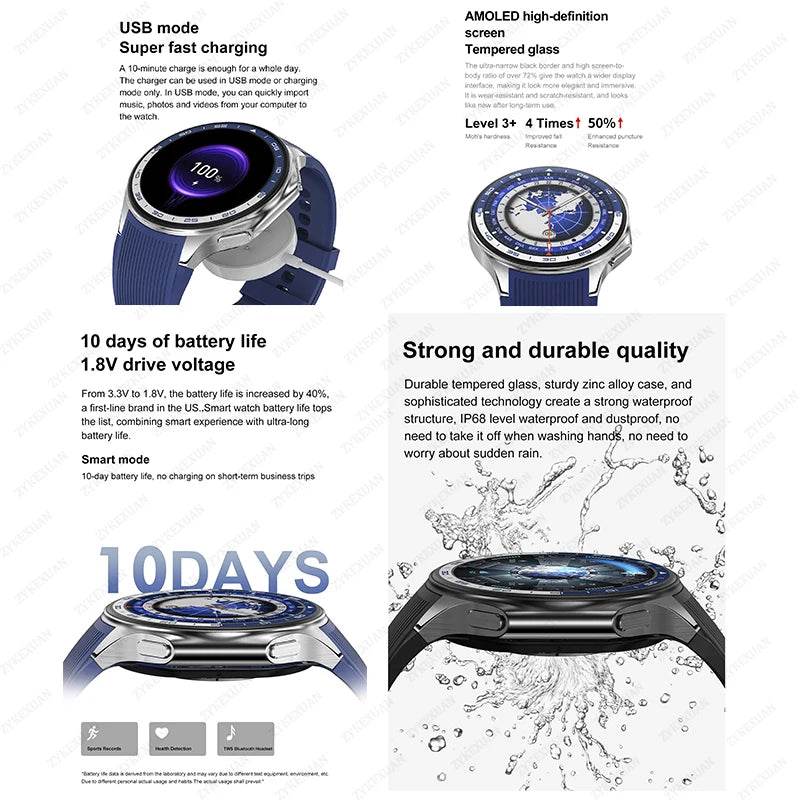 Ceas inteligent OPPO Watch X pentru bărbați, 32G, video, waterproof - Venduqo