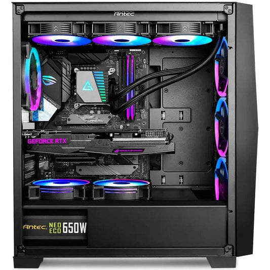 Carcasa PC Antec DF800 FLUX ATX cu Geam Temprat și 5 Ventilatoare - Venduqo