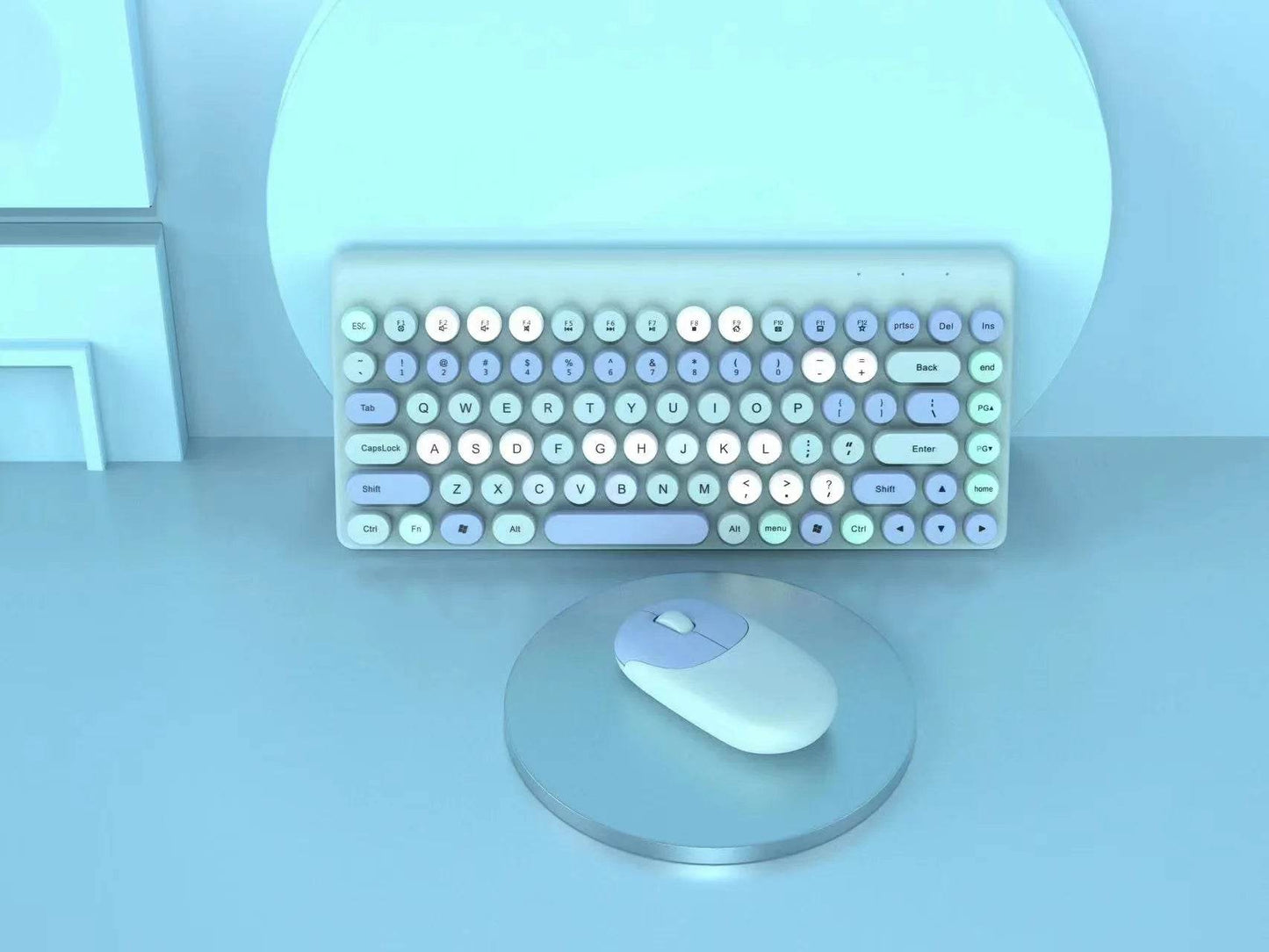 Set Tastatură și Mouse Wireless Retro Mini pentru Laptop - Venduqo