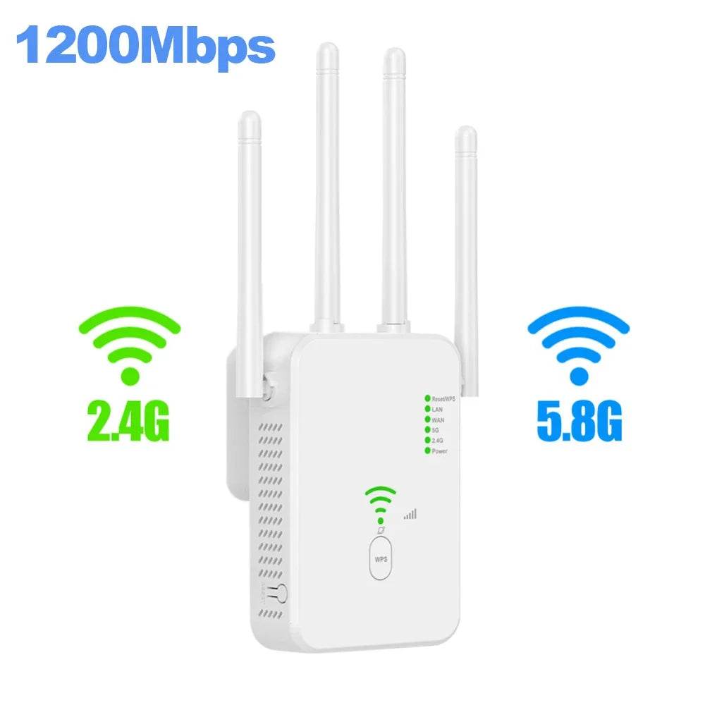 Router Wireless Repeater 1200Mbps Dual-Band WiFi Extender - Venduqo