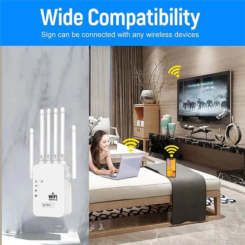 Repetitor WiFi Dual Band 1200Mbps pentru Acasă - Venduqo