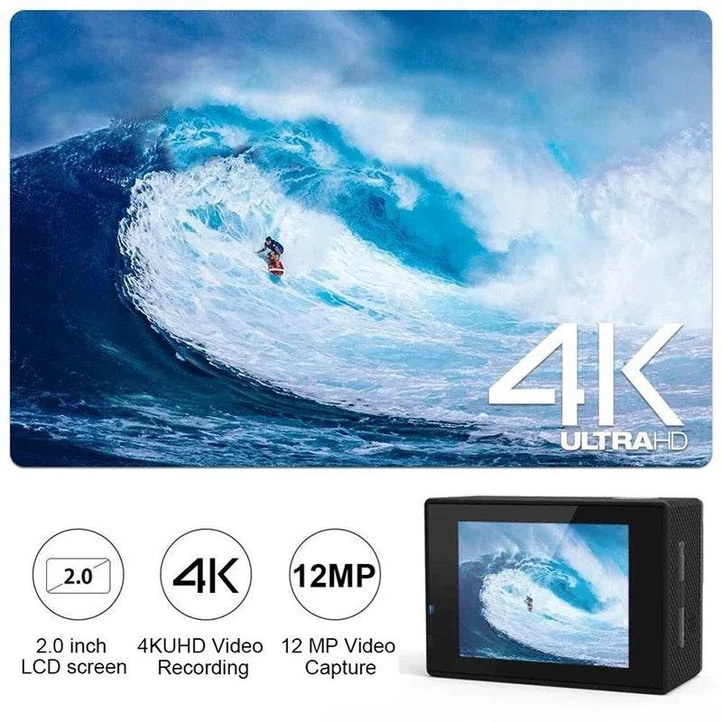 Cameră de Acțiune 4K cu Înregistrare Video și WiFi - Venduqo