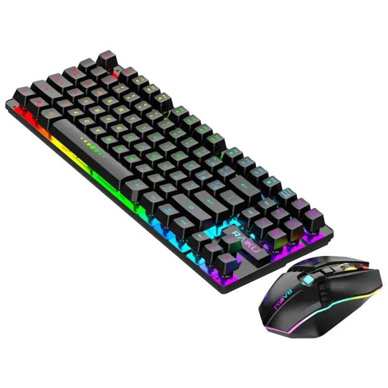 Set Gaming Wireless R905 cu Tastatură și Mouse RGB - Venduqo