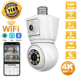 ICSEE E27 WiFi 4K 8MP Security Camera with Color Night Vision