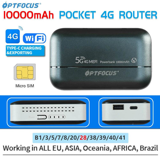 OPTFOCUS 4G Wireless Modem with 10000mAh Powerbank