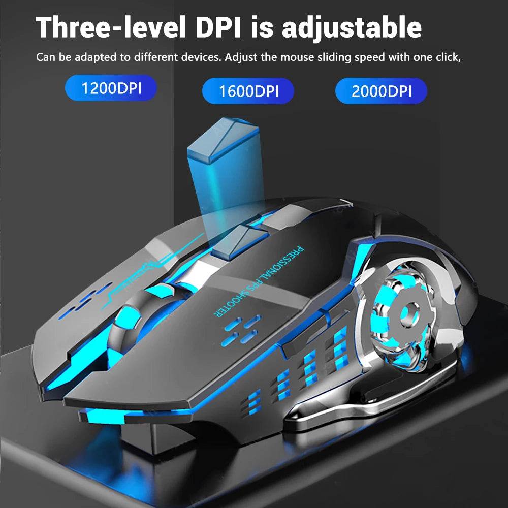 Mouse Wireless Reîncărcabil pentru Gaming cu Iluminare LED - Venduqo