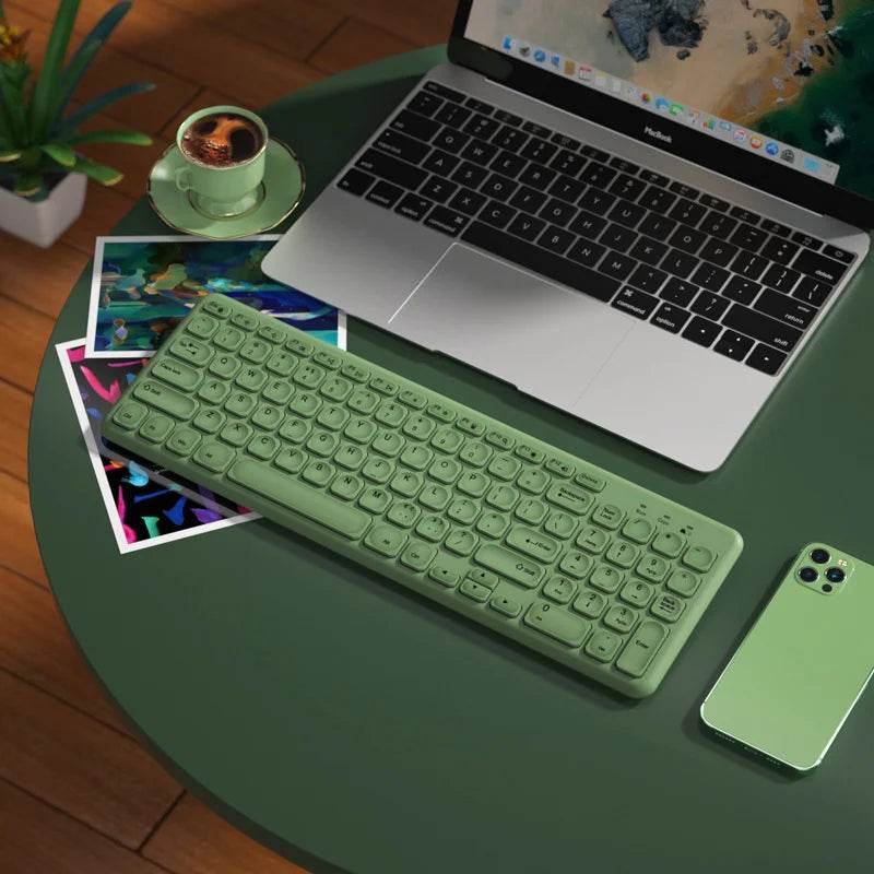 Set Wireless Tastatură și Mouse Fashion Ergonomic Purpuriu - Venduqo