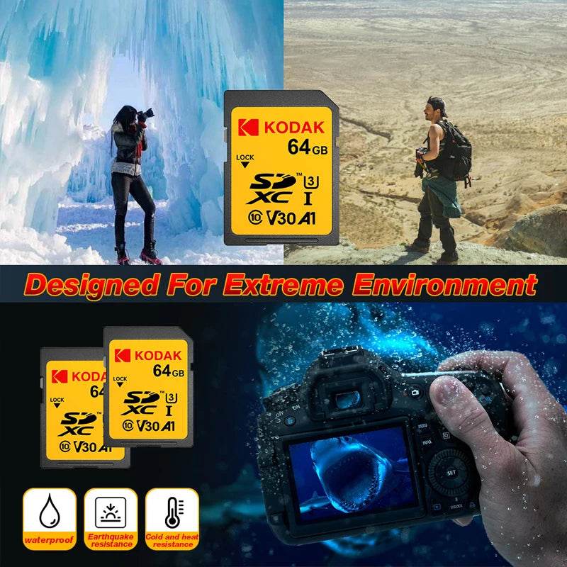 Card SD Kodak High Speed 32GB 64GB 128GB SDXC UHS-I - Venduqo
