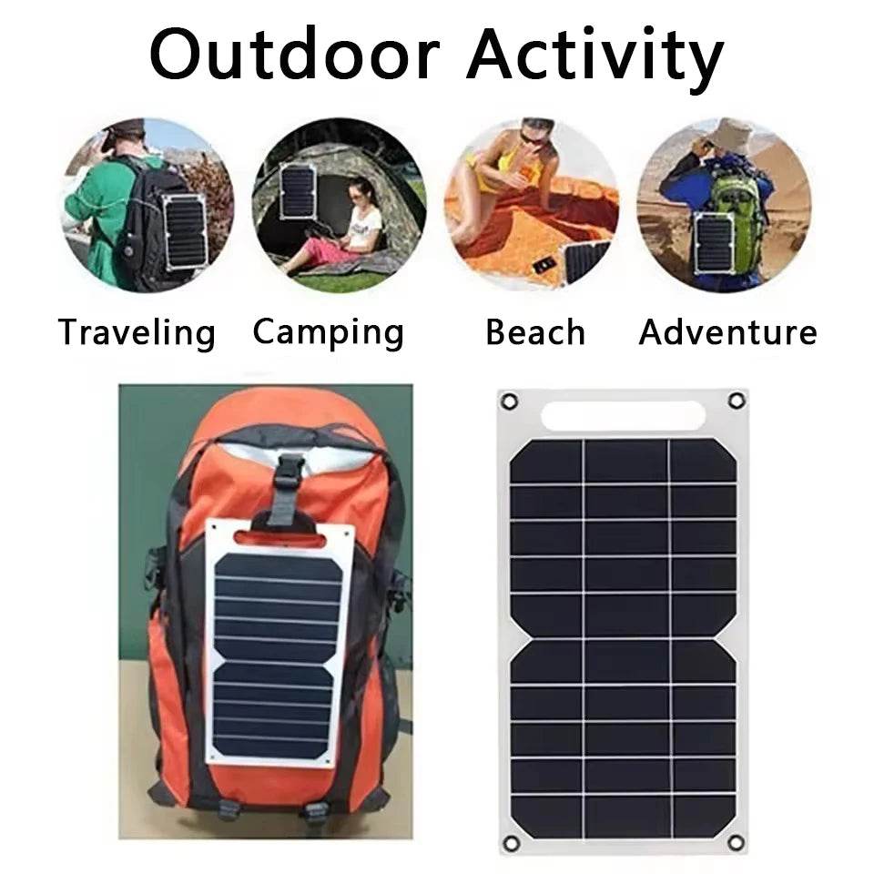 Panou Solar 5V 3W/6W/10W cu USB pentru Camping si Drumeții - Venduqo