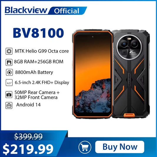 Blackview BV8100 Rugged Smartphone - Helio G99 6.5" Display