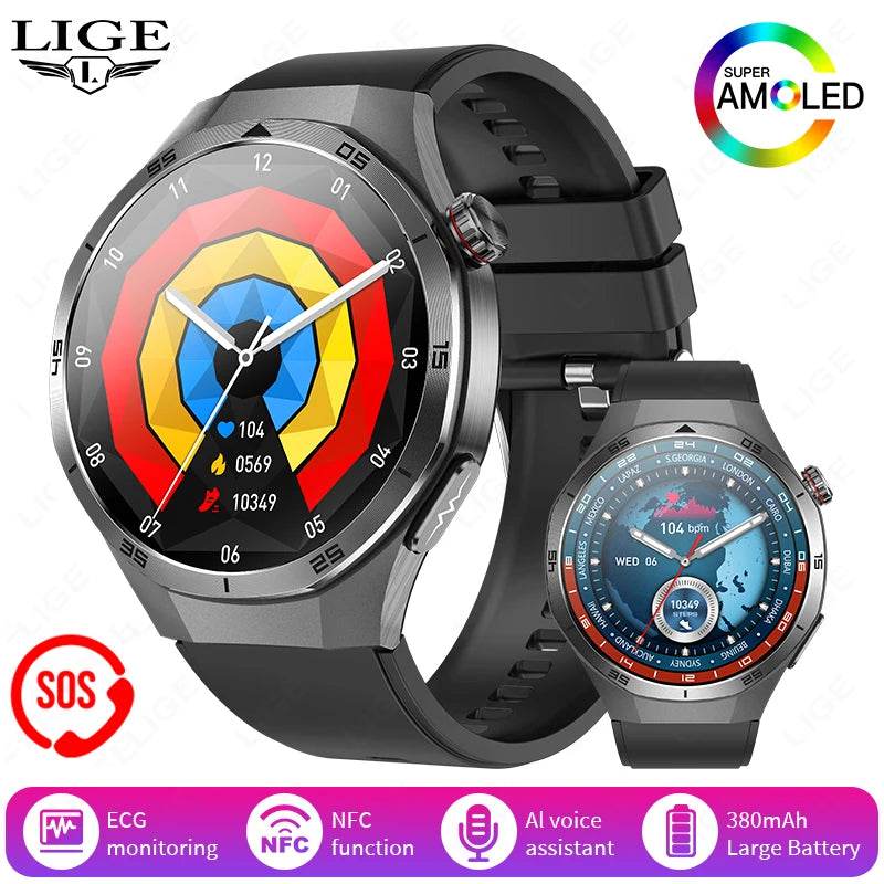 Ceas inteligent medical Smart Watch bărbați cu ECG, PPG și monitorizare tensiune arterială - Venduqo