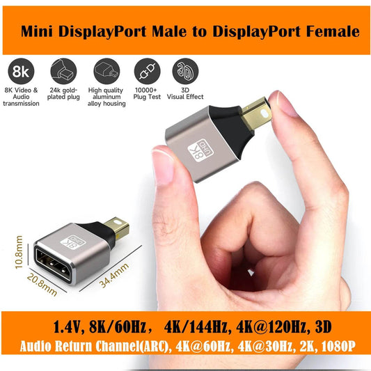 Adapter Mini DP Femeie la DisplayPort Bărbat 8K 60Hz - Venduqo
