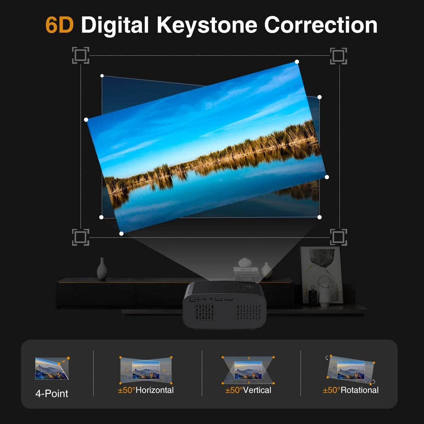 Proiector Android Polaring P7 Pro 1080P 4K - Venduqo