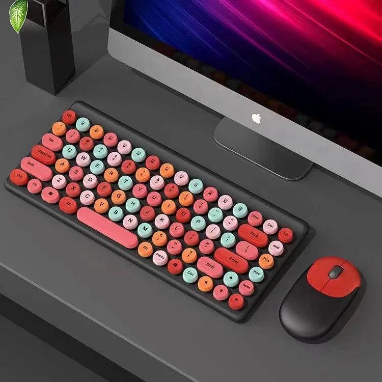 Set Tastatură și Mouse Wireless Retro Mini pentru Laptop - Venduqo