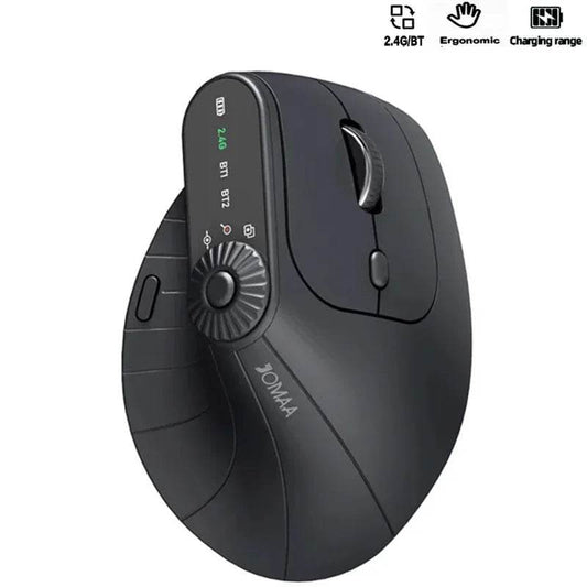 Ergonomic Vertical Multi-Device Bluetooth Rechargeable Mouse
