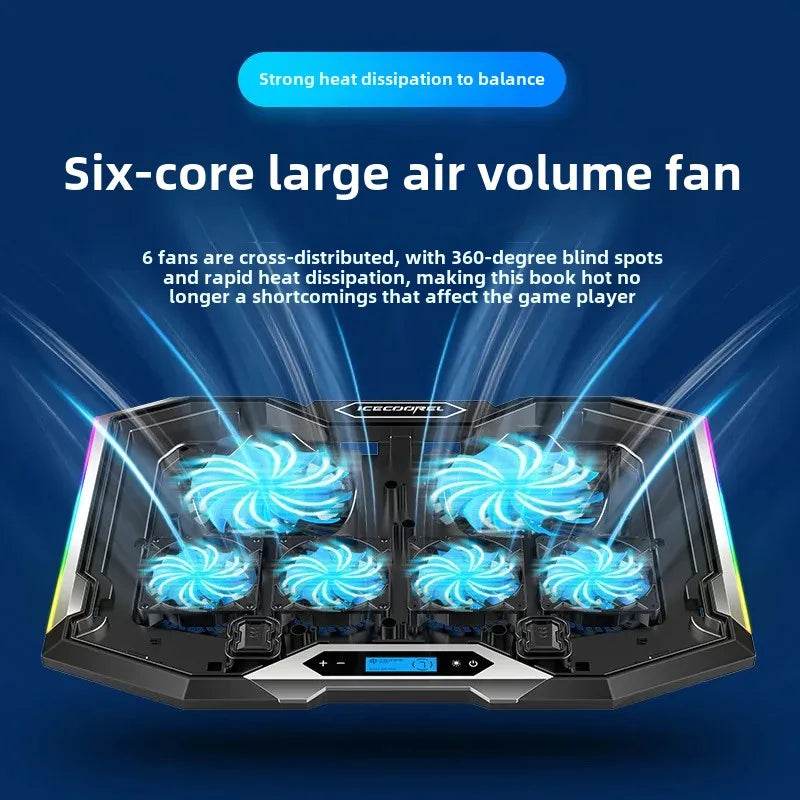 Răcitor Laptop Silent K9 cu Iluminare RGB - Venduqo