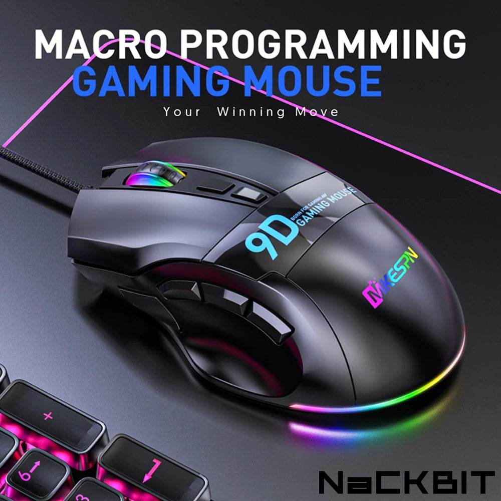 Mouse de Gaming Wired 12000 DPI cu 7 Butoane LED - Venduqo