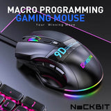 Mouse de Gaming Wired 12000 DPI cu 7 Butoane LED - Venduqo