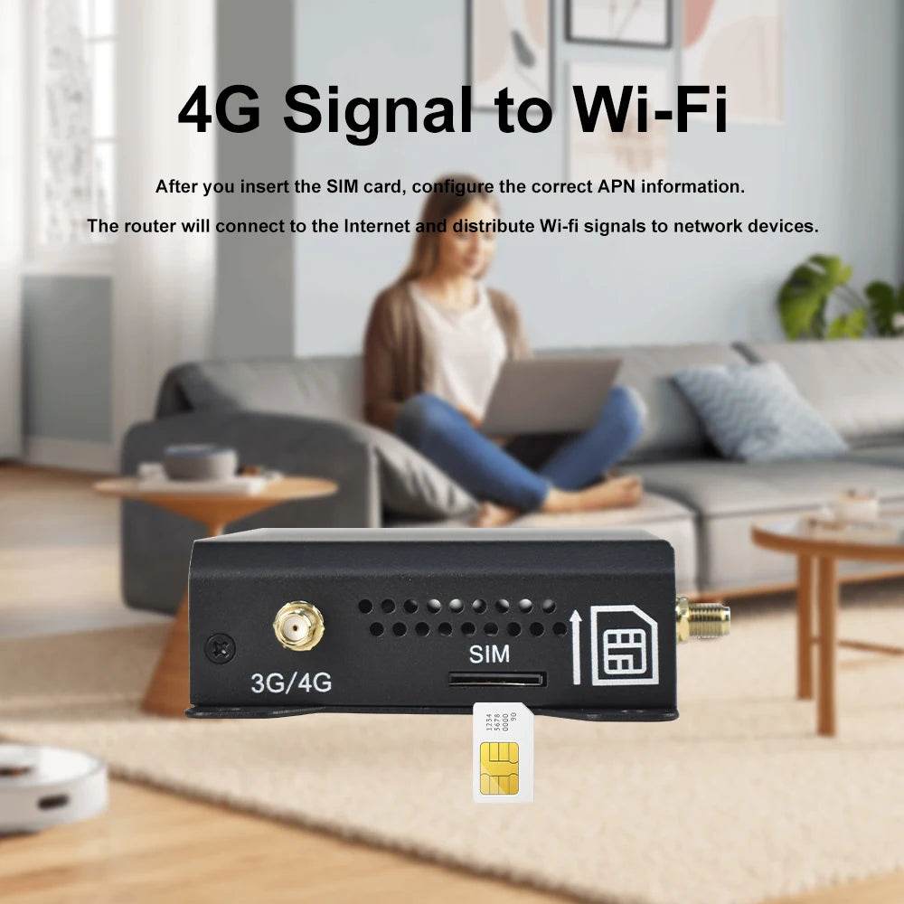 Router 4G LTE KuWFi 300Mbps cu Antene Detasabile - Venduqo