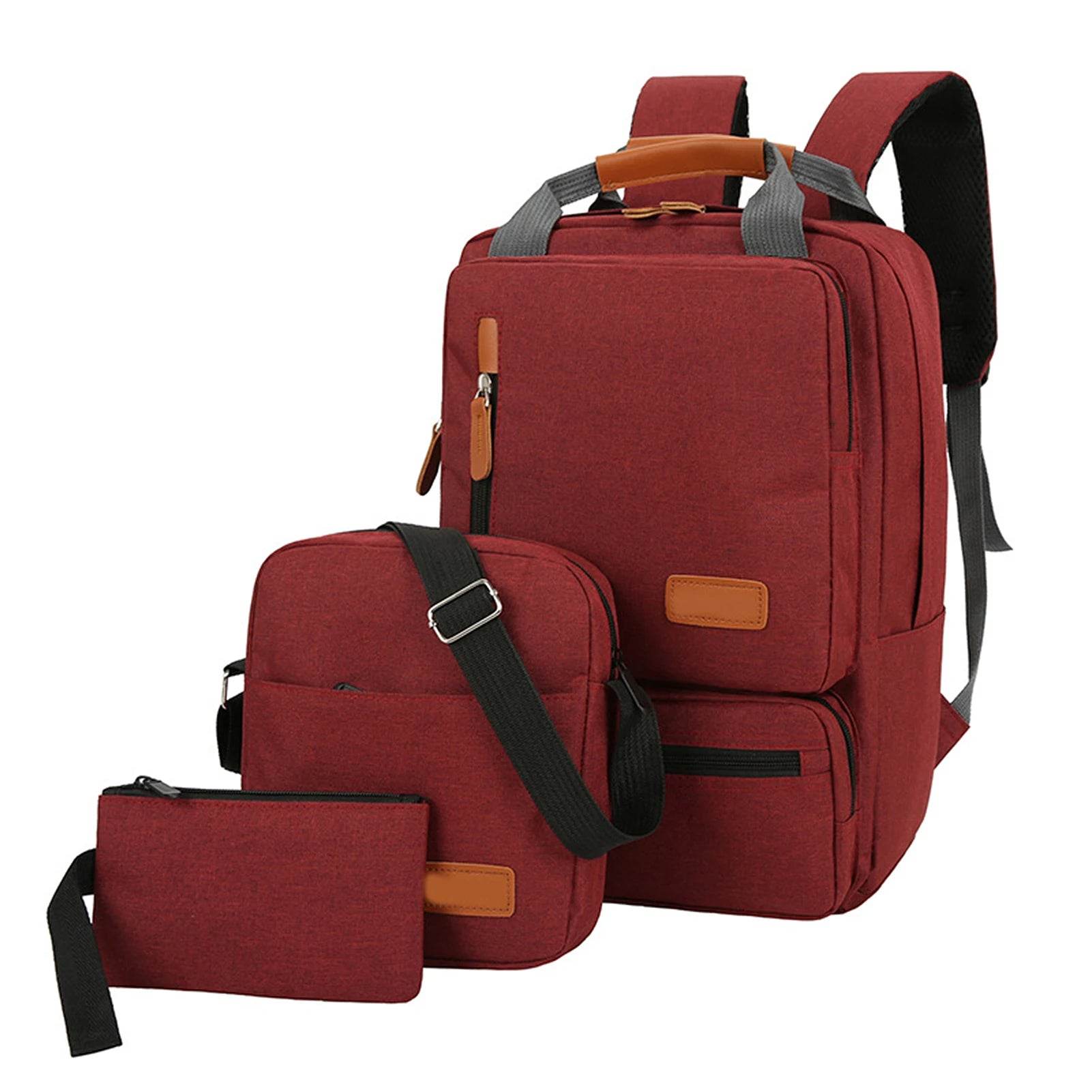 Set Rucsaci 3 Piese pentru Laptop - Rucsac, Geantă și Buzunar Mic - Venduqo