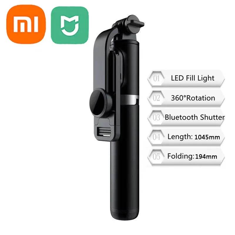 Xiaomi Mijia Selfie Stick cu Lumină LED și Trepied Extins - Venduqo
