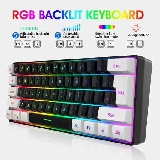 Combo Kit Tastatură și Mouse Gaming 60% - Venduqo