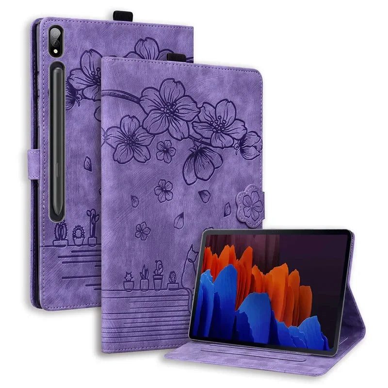 Samsung Galaxy Tab S9 FE 10.9" 3D Flower Cat Case
