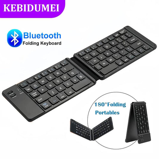 Bluetooth Dual Foldable Mini Rechargeable Keyboard