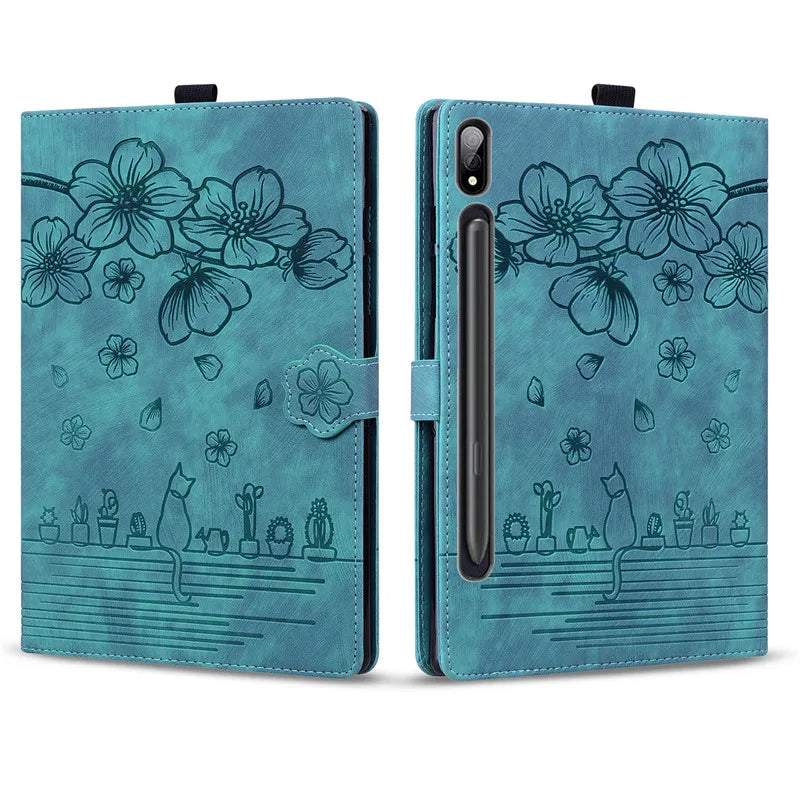 Samsung Galaxy Tab S9 FE 10.9" 3D Flower Cat Case