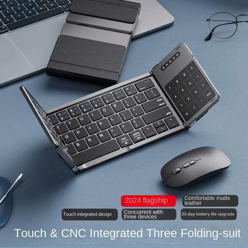 Set Tastatură Portabilă Wireless cu Touchpad pentru Mobil și Tabletă - Venduqo