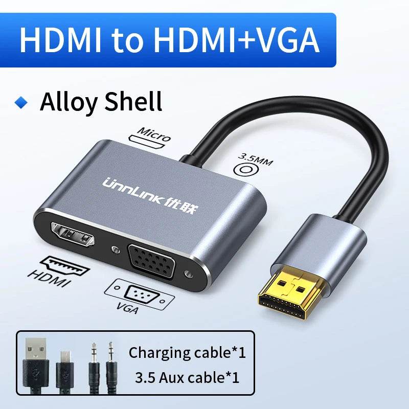 Unnlink HD 1080P VGA la HDMI Converter - Venduqo