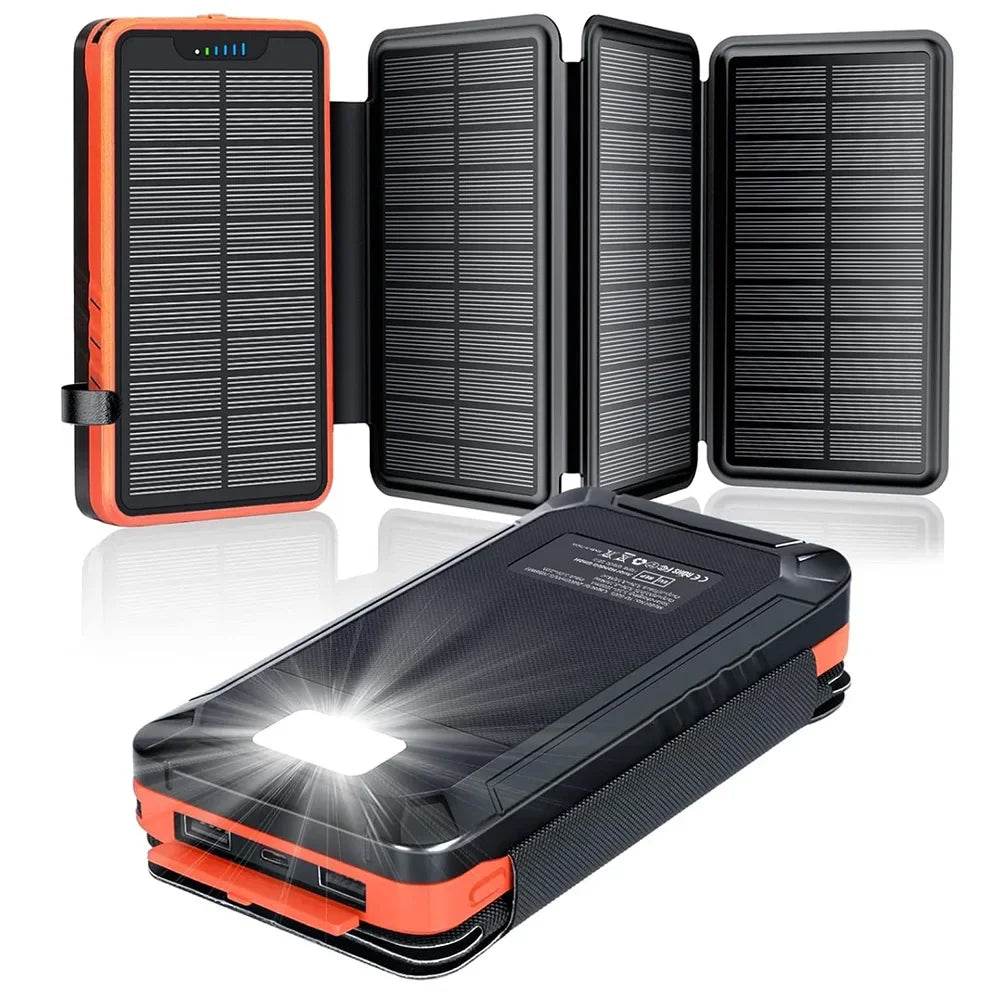 Bancă de Putere Solară Pliabilă 26800mAh cu 4 Panouri Solare - Venduqo