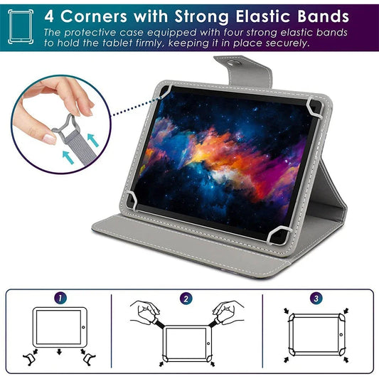 Universal Tablet Case for 7"-10.2" - Durable Protection & Stand