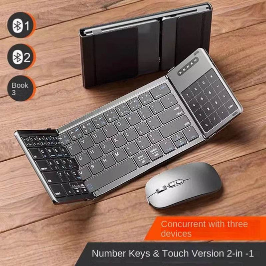 Wireless Portable Keyboard with Touchpad for Mobile & Tablet