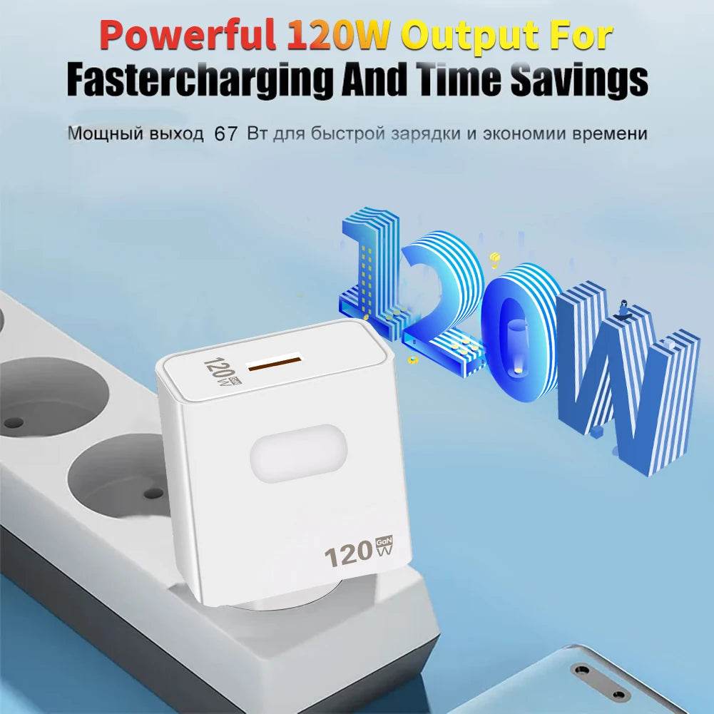Încărcător rapid 120W GaN USB Quick Charge 3.0 - Venduqo