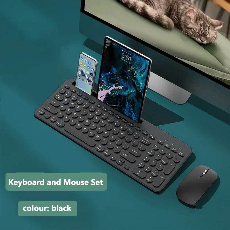 Set Tastatură și Mouse Wireless 2.4G, Bluetooth, Reîncărcabil - Venduqo