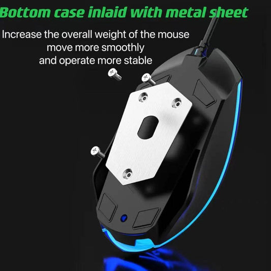 Set Tastatură și Mouse Wired Luminiscente Mecanic pentru PC - Venduqo