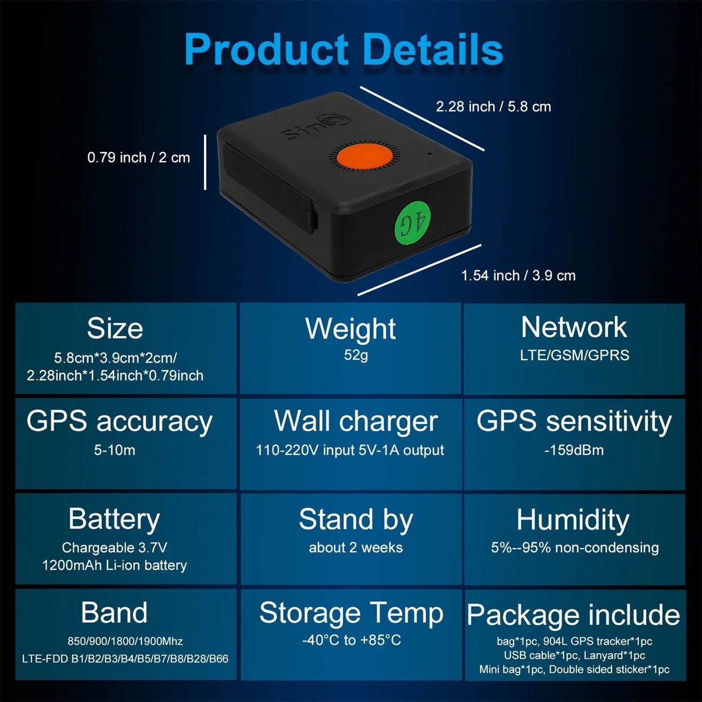 GPS Tracker 2G/4G pentru Copii, Mașini și Pisici - Venduqo