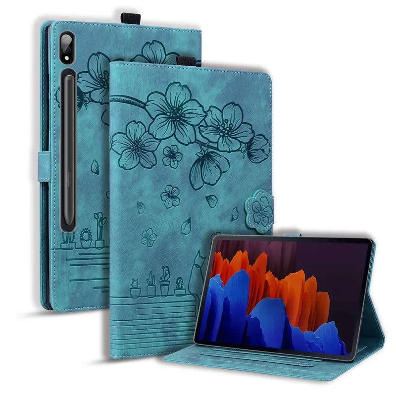 Samsung Galaxy Tab S9 FE 10.9" 3D Flower Cat Case