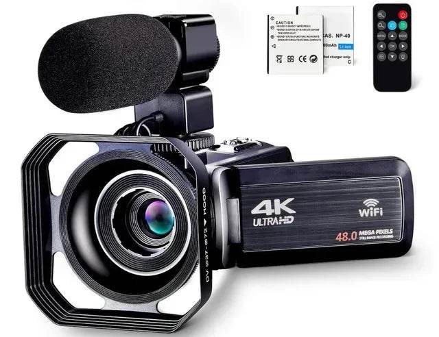 Cameră Video 4K Ultra HD 30MP cu WiFi și Ecran Tactil - Venduqo