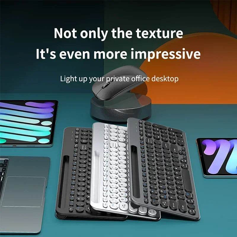 Set Tastatură și Mouse Wireless 2.4G, Bluetooth, Reîncărcabil - Venduqo